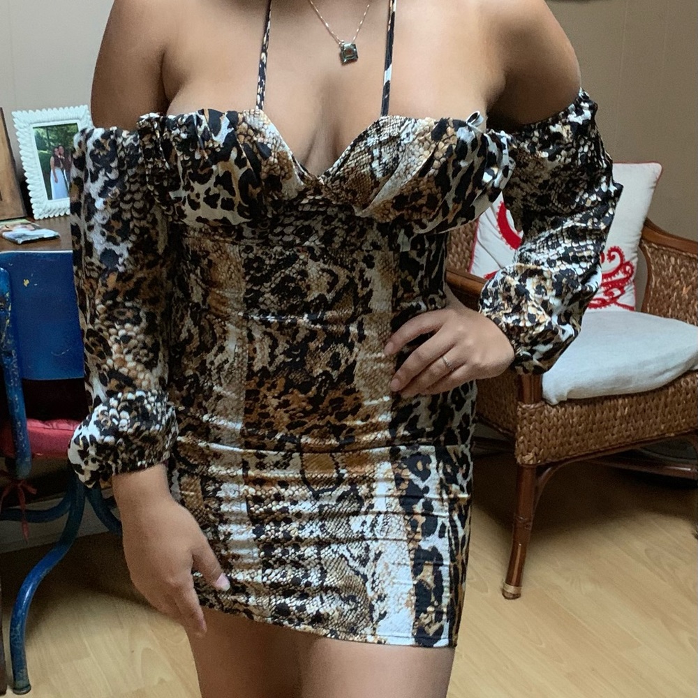 Animal Print Mini Dress